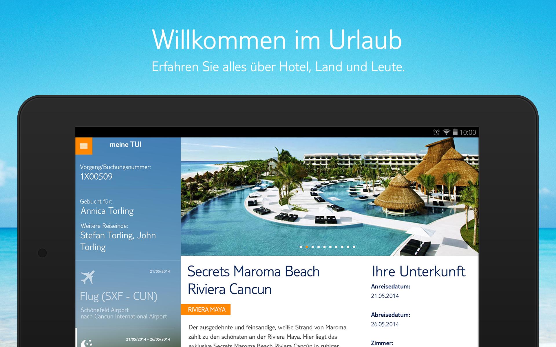 Meine TUI Tablet