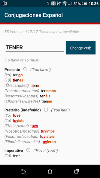 ConJuegaTion Spanish Verbs