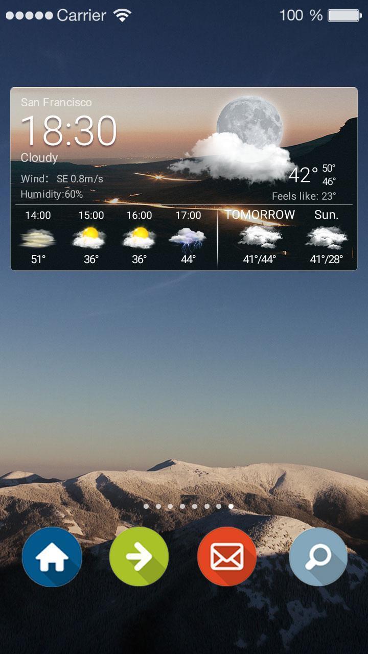 Funny Weather Clock Widget