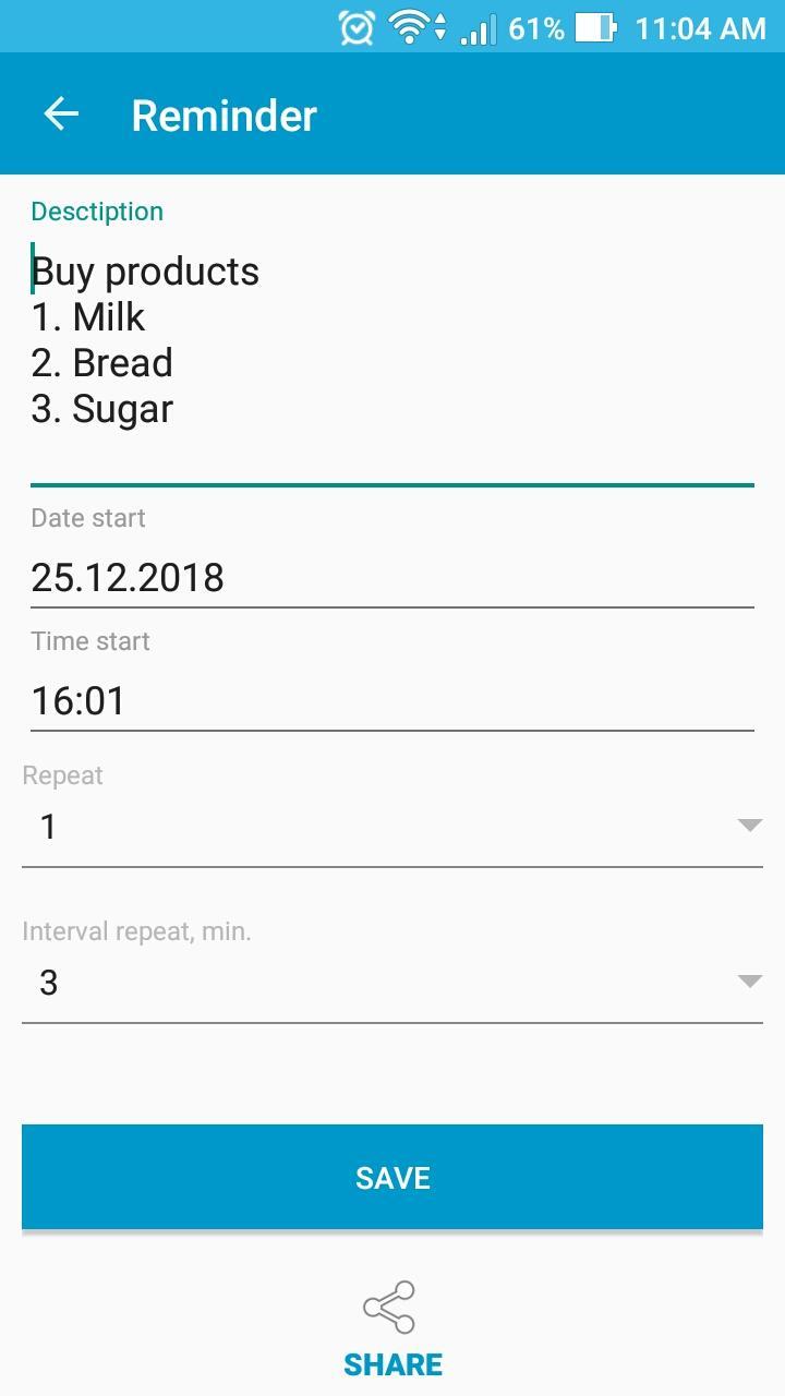 My reminders