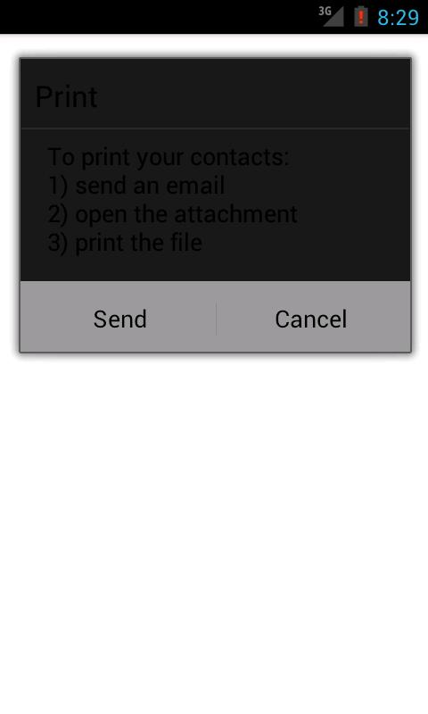 Contacts Print