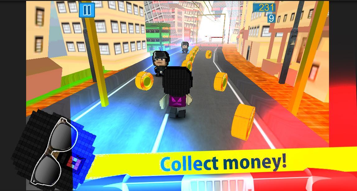 Fast thief run: 3D Runner