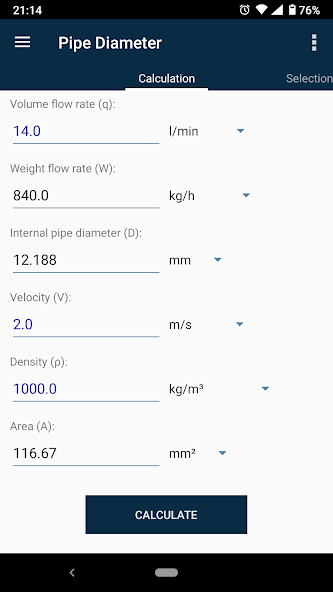 Pipe Diameter Calculator