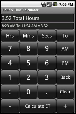 Hour & Elapsed Time Calculator