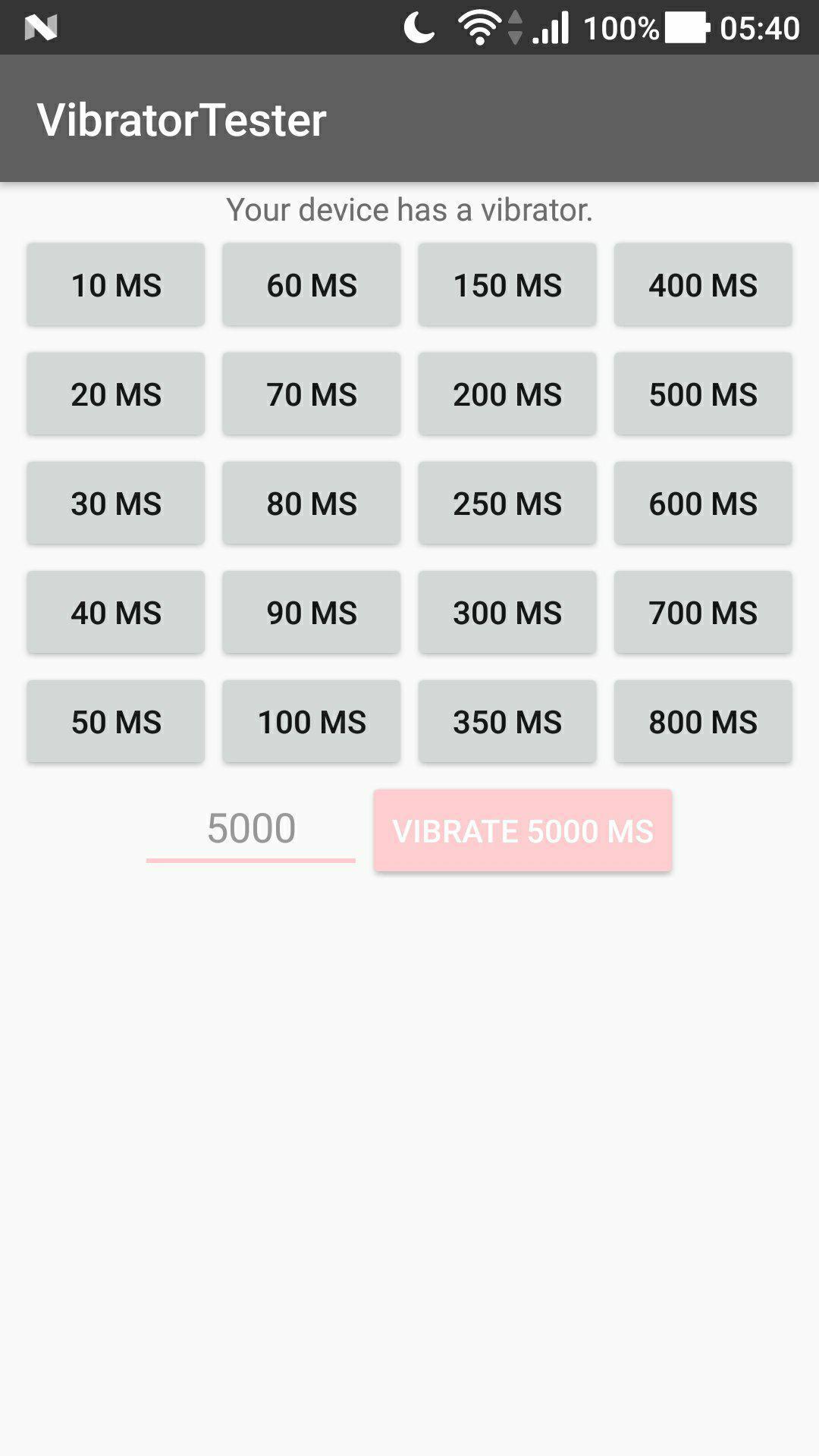 Android Vibrator Tester