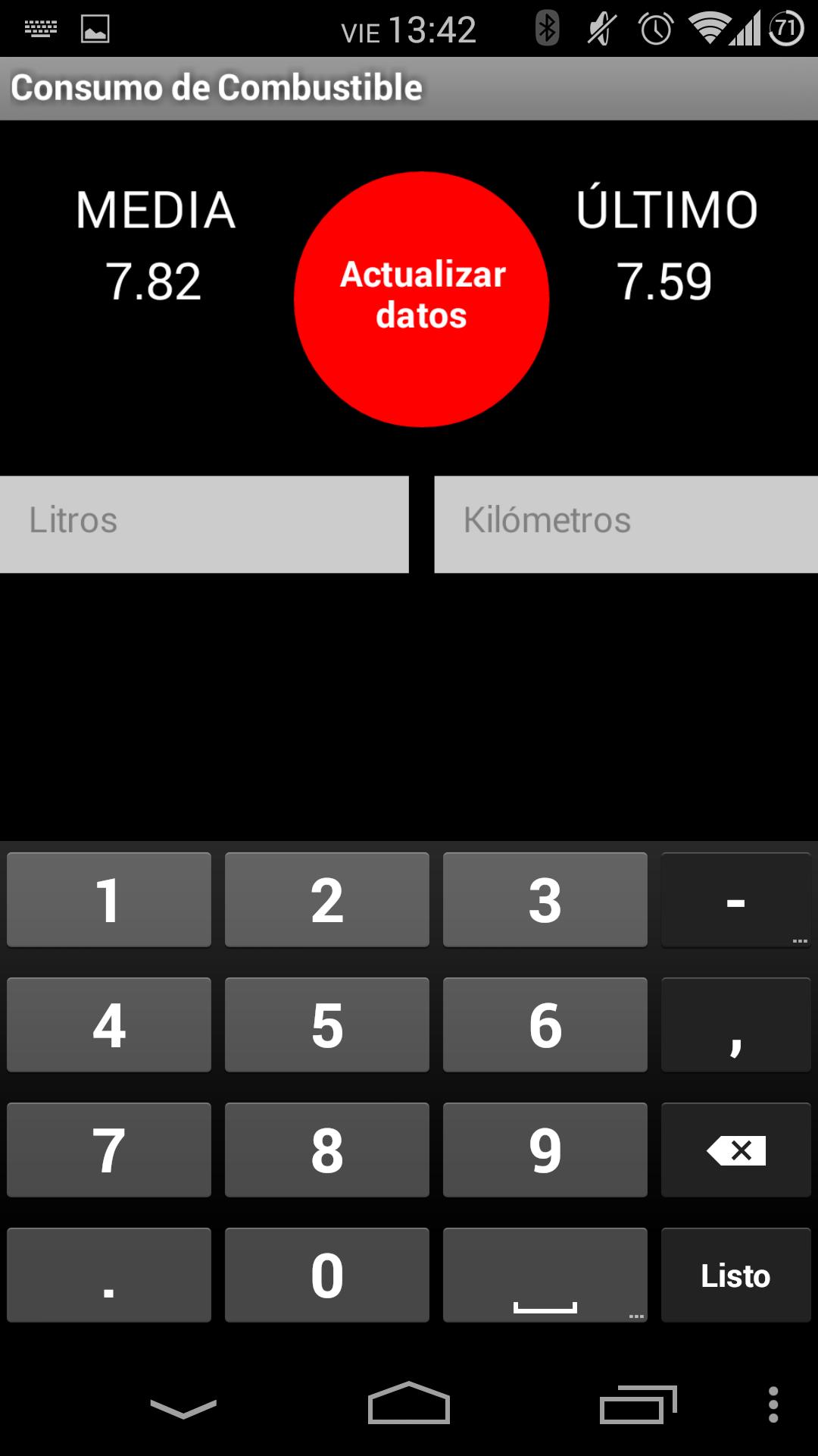 Consumo de Combustible