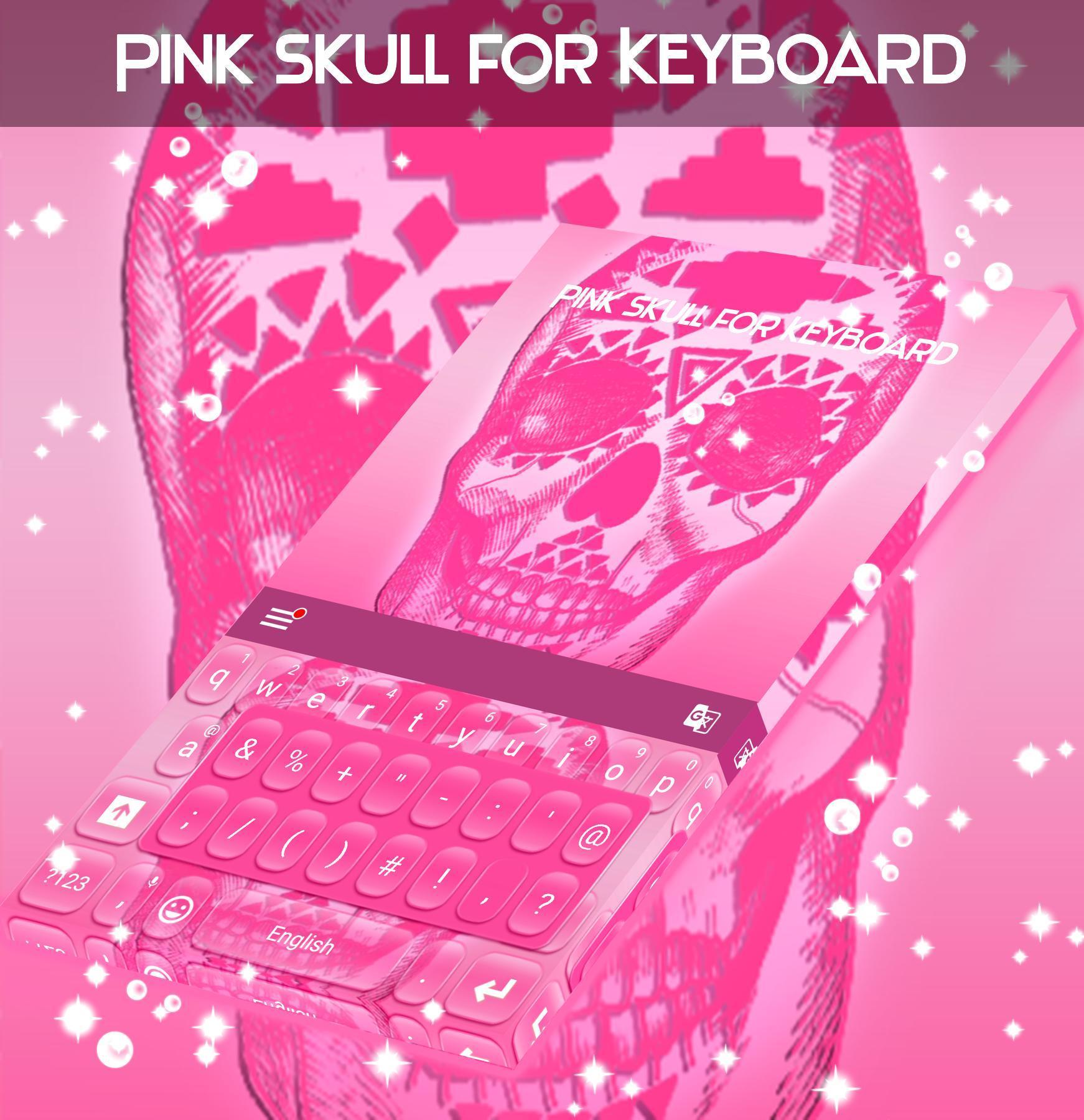Pink Skull Theme Keyboard