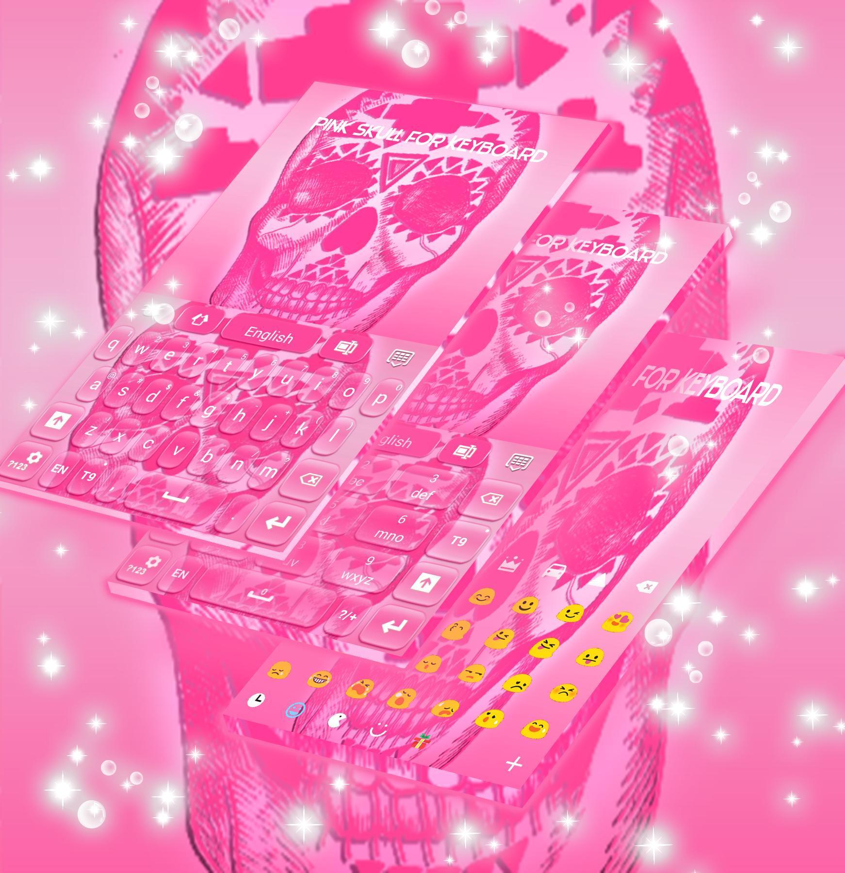 Pink Skull Theme Keyboard