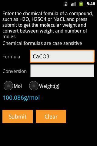 Chemical Calculator