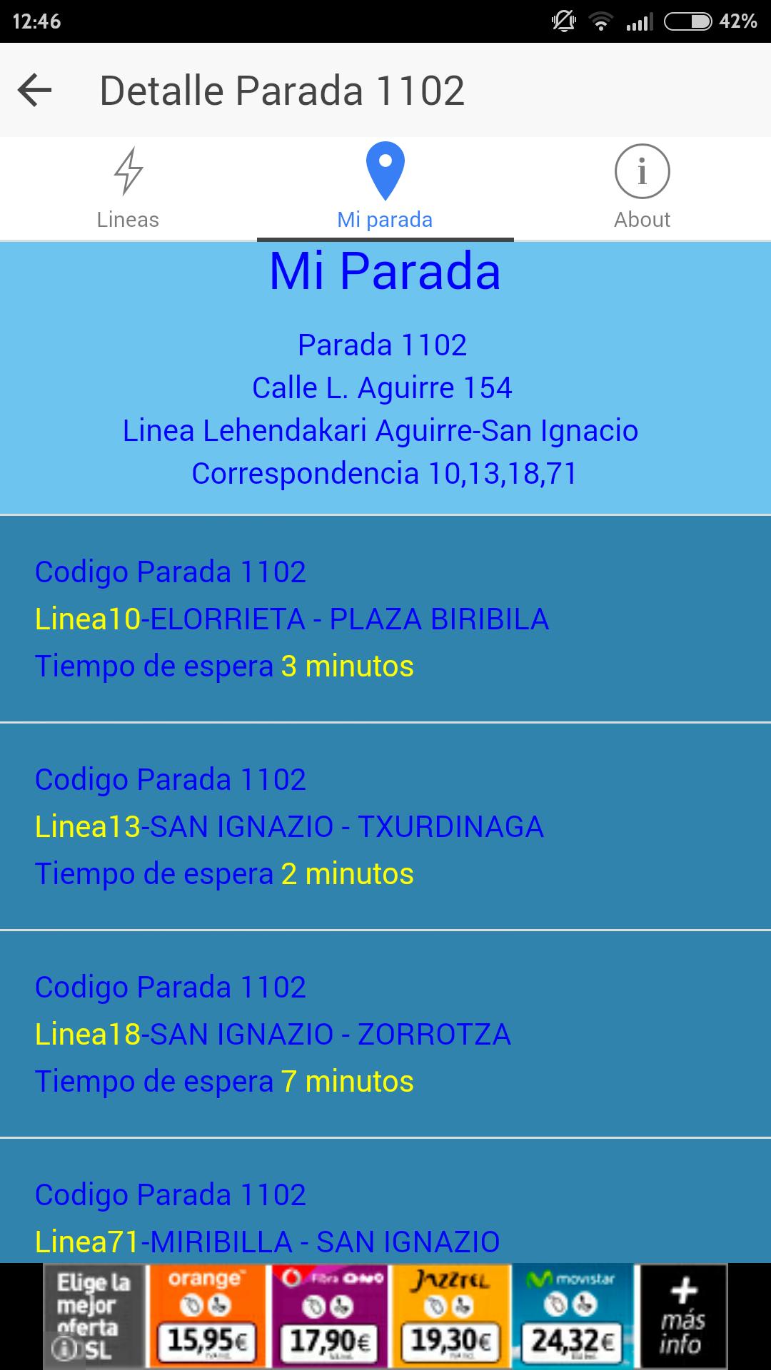 TiempoBus para Bilbobus