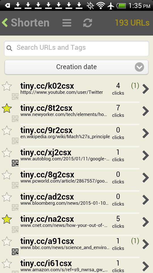 Tiny | URL shortener +QR codes