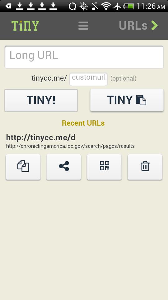 Tiny | URL shortener +QR codes