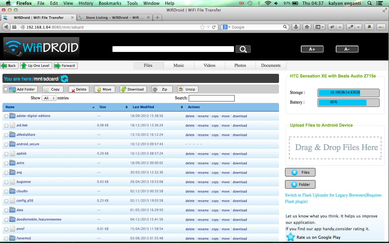 WifiDroid - Wifi File Transfer