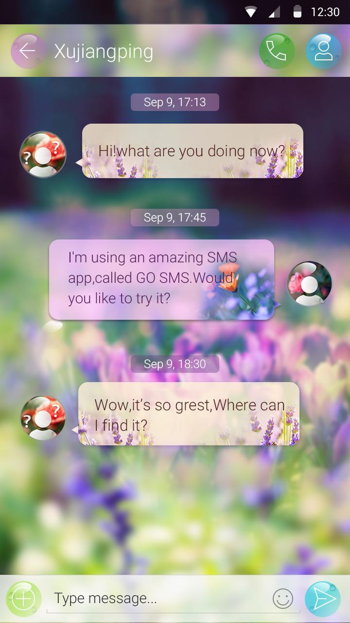 GO SMS PRO FLORID THEME