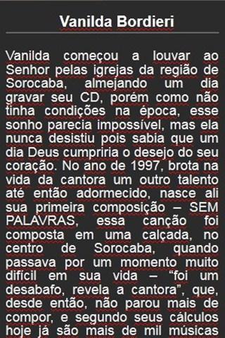 Vanilda Bordieri Letras