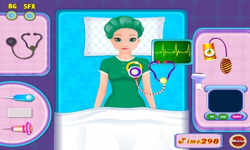 Beauty Girl Stomach Pain