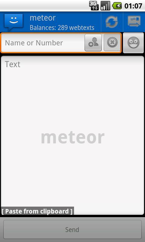 WebSMS: Meteor Webtext (old)