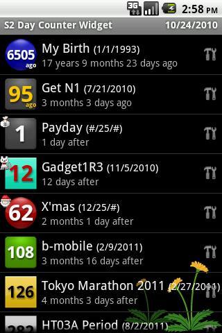 S2 Day Counter Widget