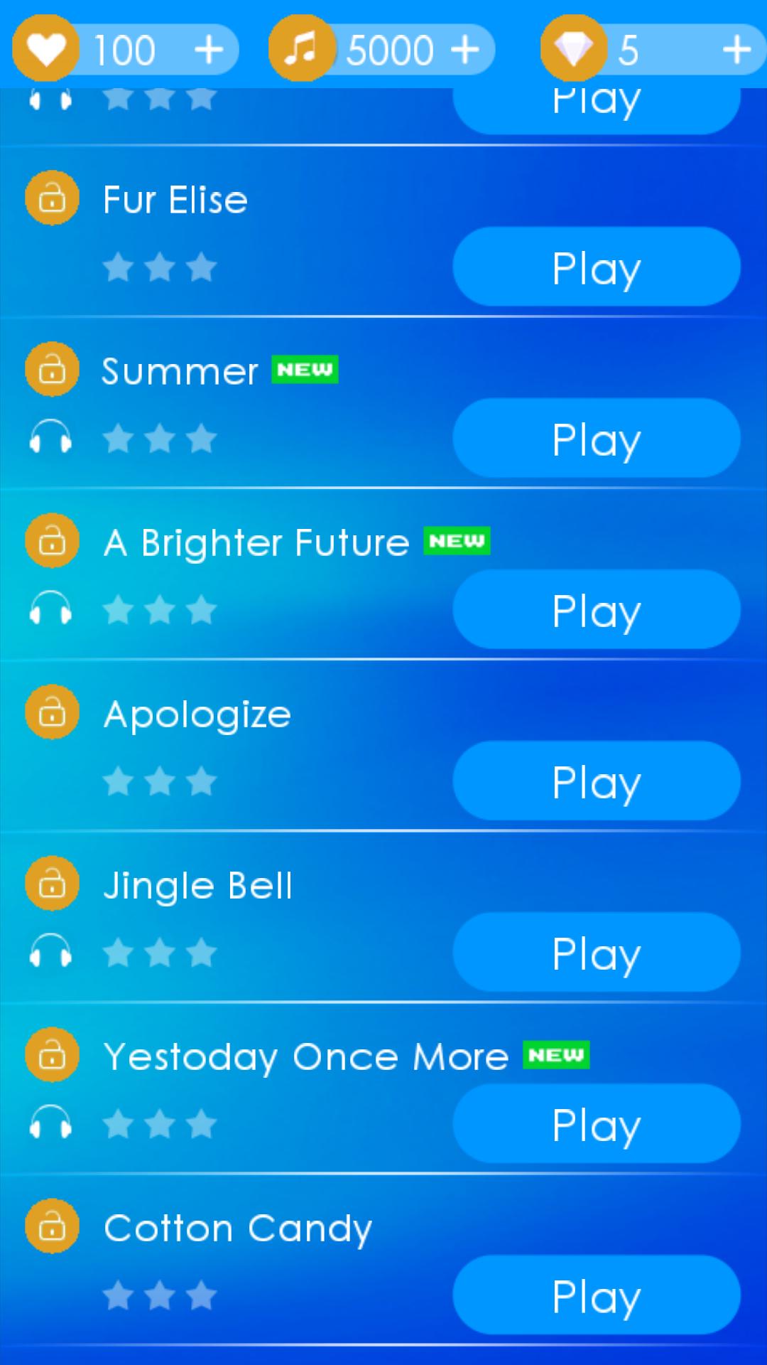Piano tiles Games music
