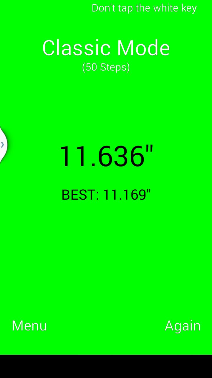 don't tap the white key