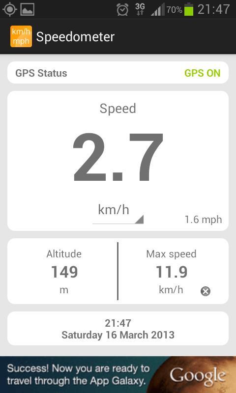 Simple speedometer km/h - mph