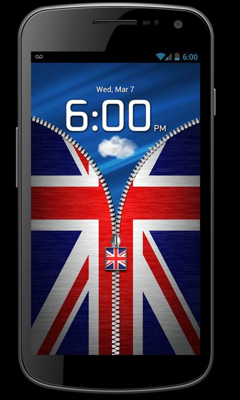 UK Flag Zipper Lock Free
