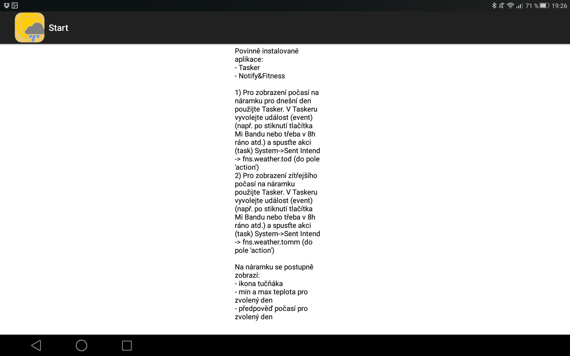 Weather for Mi Band 2