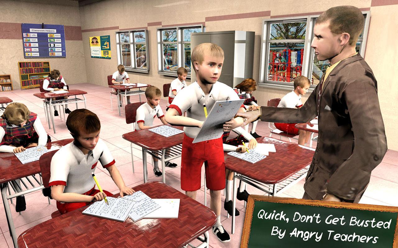 Virtual Classroom Cheating Sim: High School Games