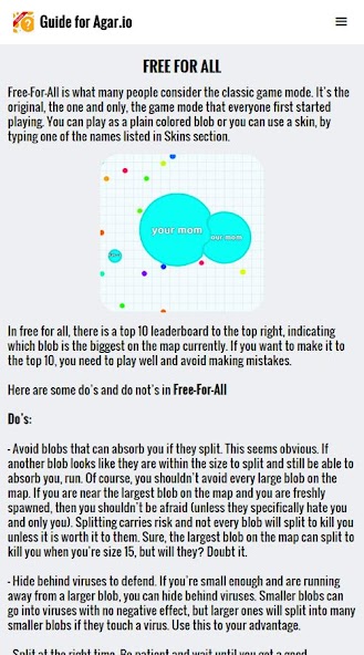Guide for Agar.io