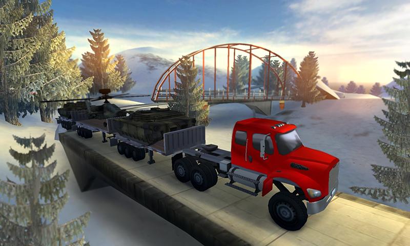 Transport Truck Up Hill Climb