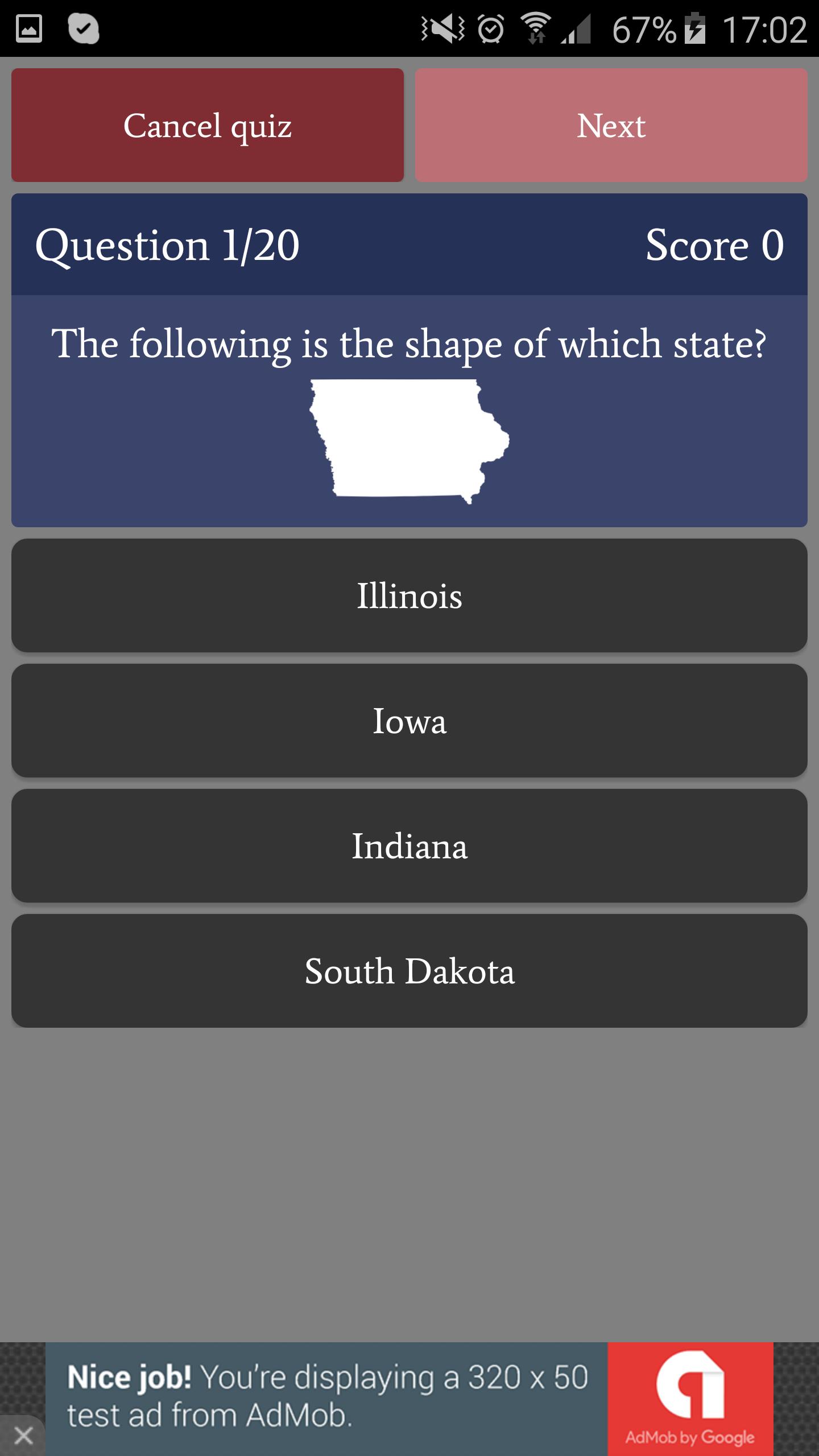 US States Quiz Free