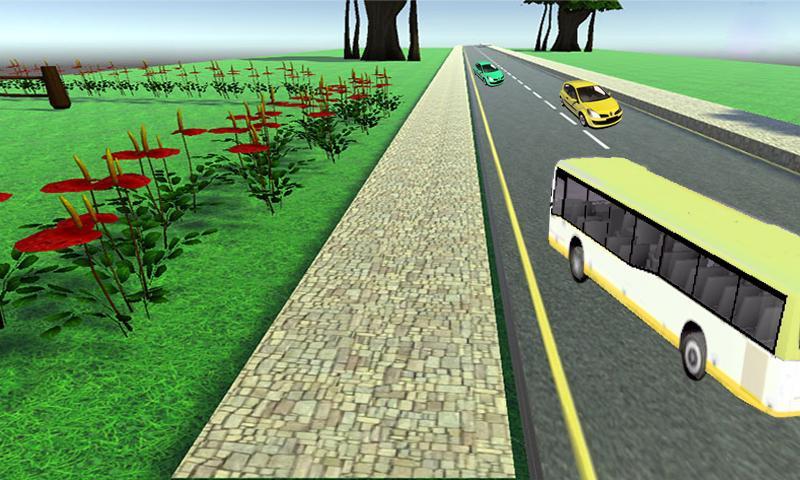 Driving in Bus Racing 3D