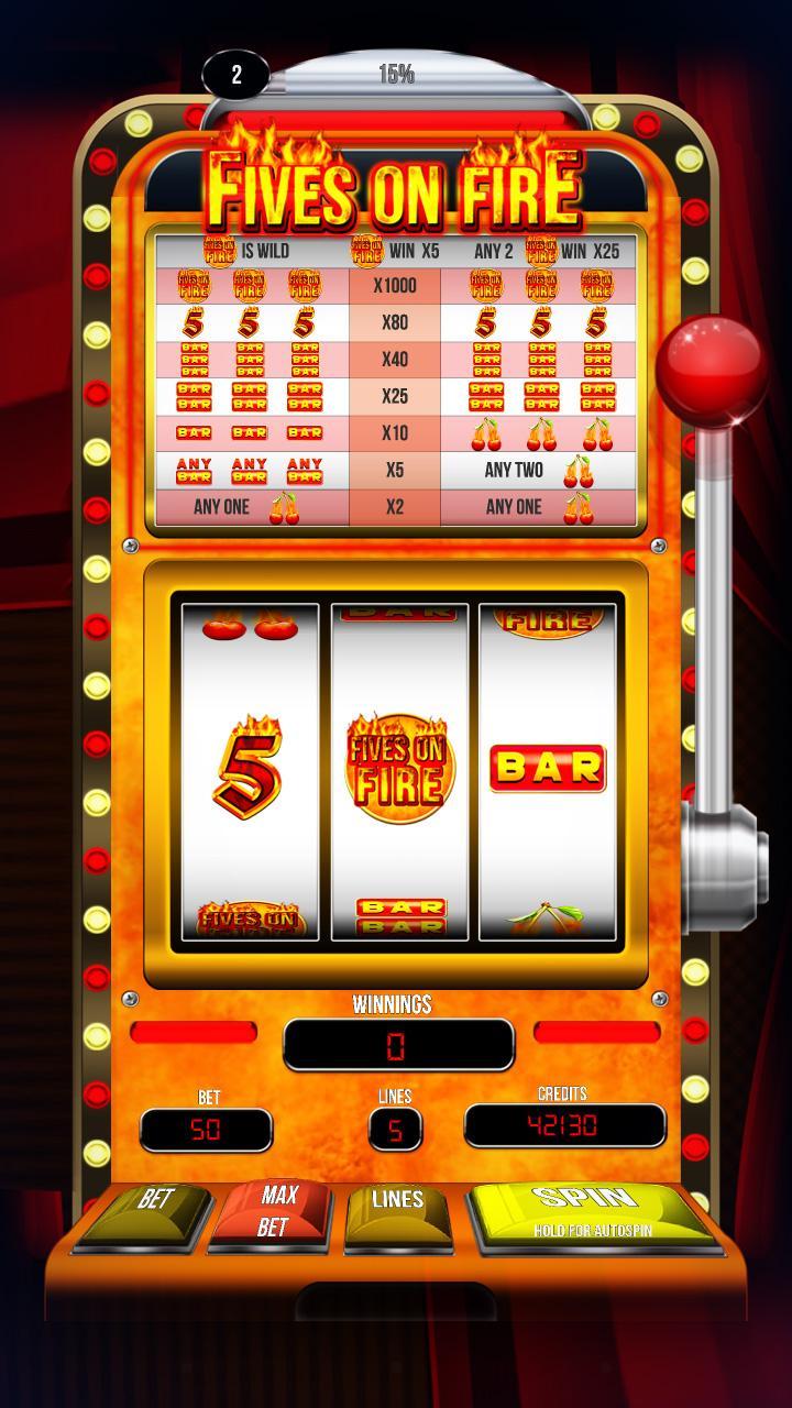 Fives On Fire Slot Game