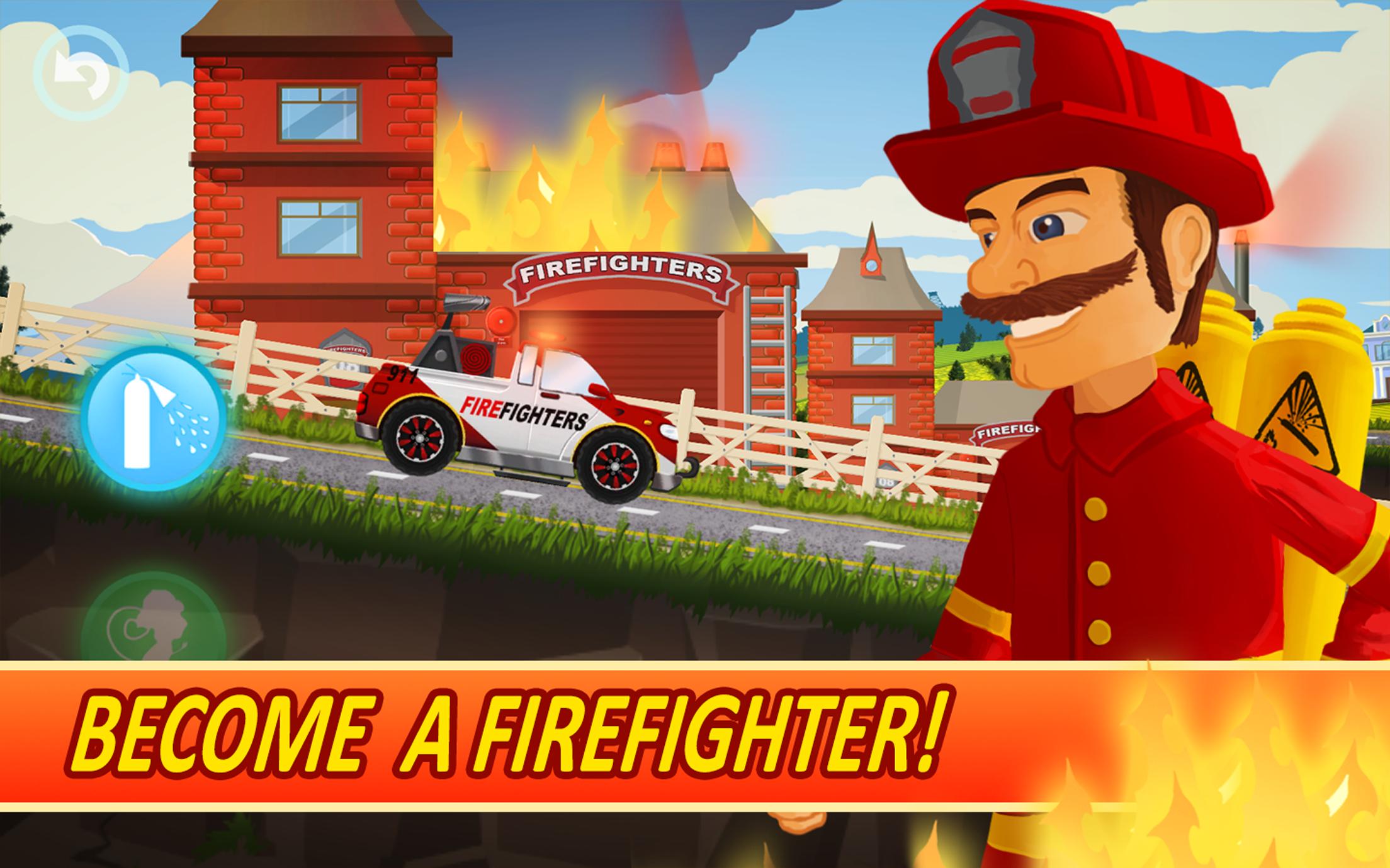 Fire Fighters Racing: Fireman Drives Fire Truck