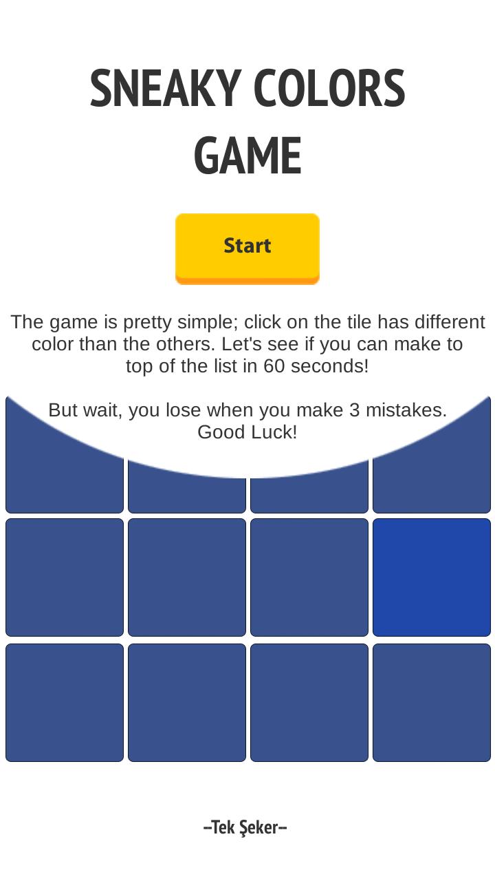 Sneaky Colors - Eye Test