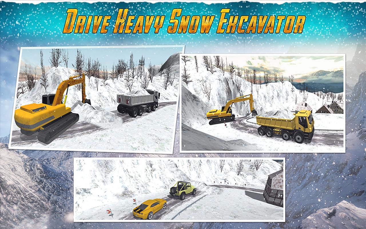 Heavy Excavator Crane Simulator: Snow Rescue