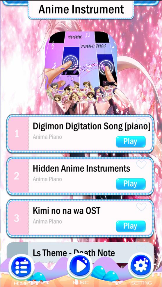 Anime Piano Instrument Tiles