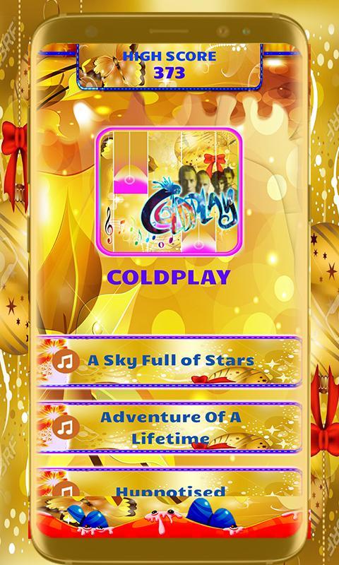 Coldplay Piano Tile Game