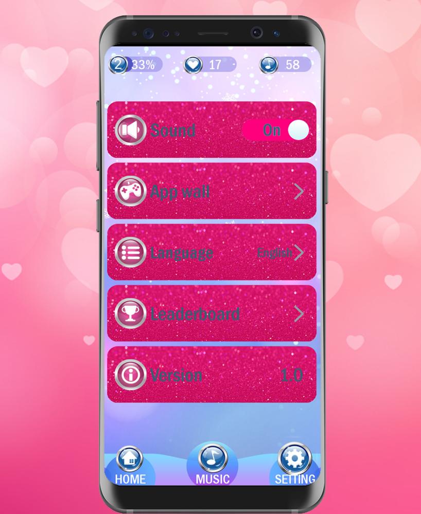 Pink Piano Tiles Heart 2